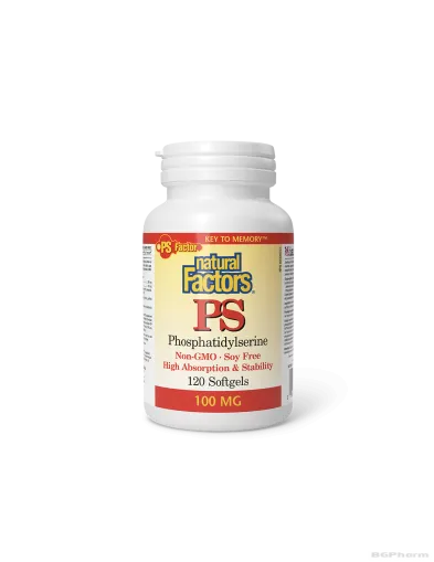 Фосфатидилсерин 100мг х 120 капсули Natural Factors |PS Phosphatidyl Serine