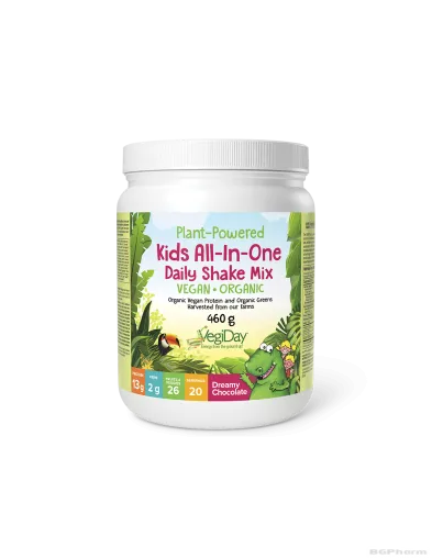 Kids All-In-One Daily Shake Mix Веган протеин за деца (шоколад) х 460гр Natural Factors
