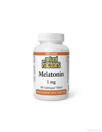 Мелатонин 1мг х 180 сублингвални таблетки Natural Factors | Melatonin