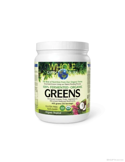 Whole Earth & Sea Ферментирали органик растителни храни 390гр пудра (тропикал) Natural Factors