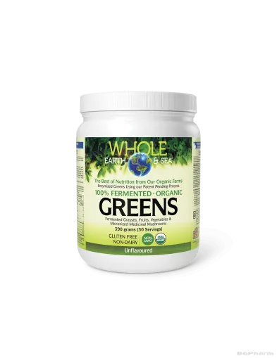 Whole Earth & Sea Ферментирали органик растителни храни х 390гр пудра (неовкусен) Natural Factors