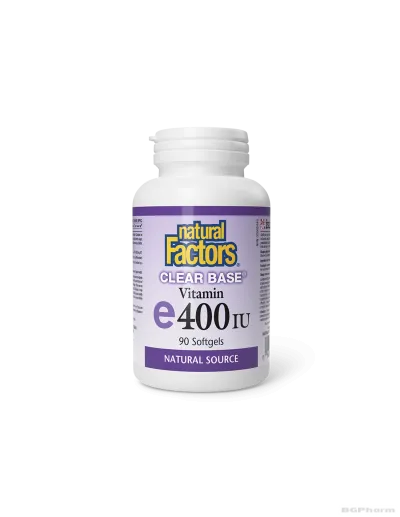 Витамин E 400IU х 90 софтгел капсули Natural Factors | Clear Base Vitamin E