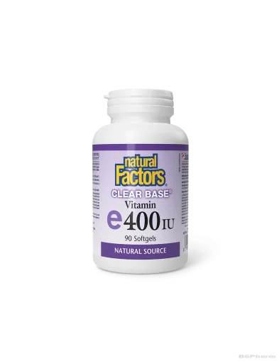 Витамин E 400IU х 90 софтгел капсули Natural Factors | Clear Base Vitamin E