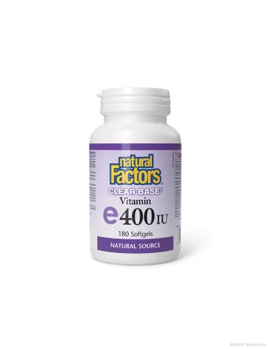 Витамин E 400IU х 180 софтгел капсули Natural Factors | Clear Base Vitamin E