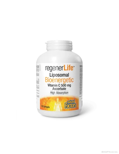 RеgenerLife Липозомен Витамин Ц 500мг х 120 капсули Natural Factors