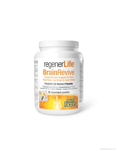 RegenerLife™ BrainRevive Формула за мозъка х 30 дози Natural Factors