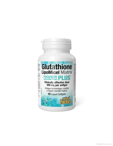 Глутатион Липомицел 300мг x 90 капсули Natural Factors |Glutathione LipoMicel Matrix