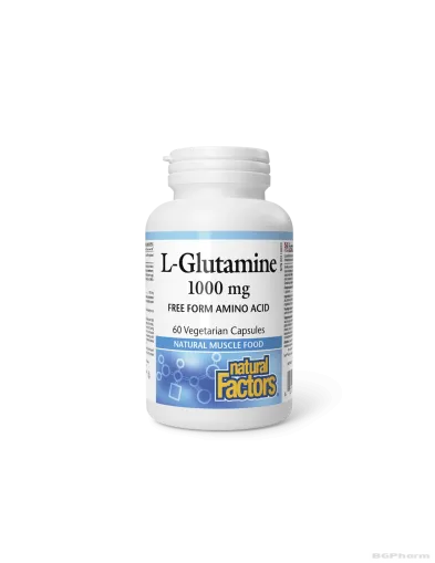 Л-Глутамин 1000мг х 60 капсули Natural Factors | L-Glutamine