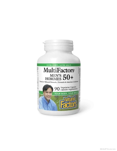MultiFactors Витамини и Минерали за Мъже 50+ х 90 капсули Natural Factors