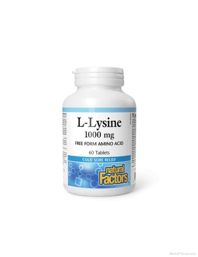 Л-Лизин 1000мг x 60 таблетки Natural Factors |L-Lysine