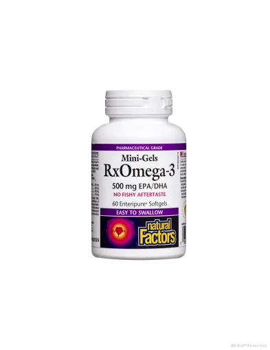 Rx Omega-3 Mini gels 500мг (EPA 356/ DHA 144 ) х 60 капсули Natural Factors