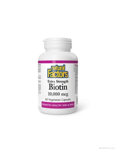 Биотин (Витамин Б7) 10000мг х60 капсули Natural Factors | Biotin