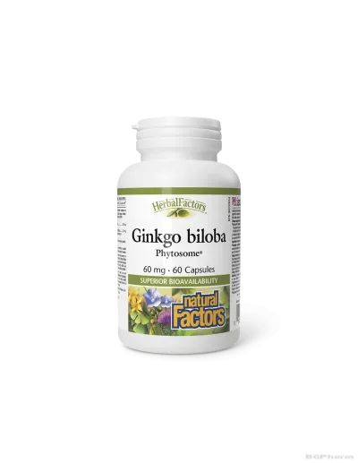 Гинко билоба Фитозоми 60мг x 60 капсули Natural Factors | Ginkgo