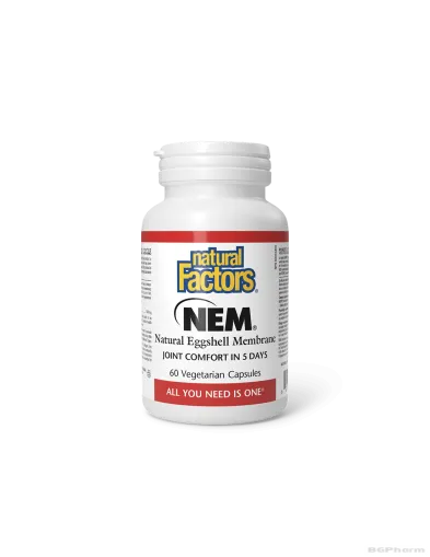 НЕМ Натурална яйчена мембрана (за кости и стави) 500мг x 60 капсули Natural Factors