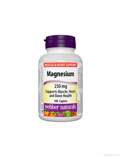 Магнезий 250мг x 100 каплети Webber Naturals | Magnesium