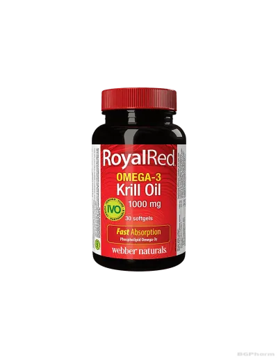 RoyalRed® Омега-3 Mасло от крил 1000мг x 30 капсули Webber Naturals | Omega-3 Krill Oil