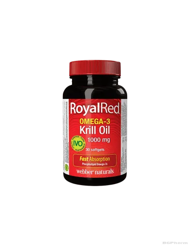 RoyalRed® Омега-3 Mасло от крил 1000мг x 30 капсули Webber Naturals | Omega-3 Krill Oil