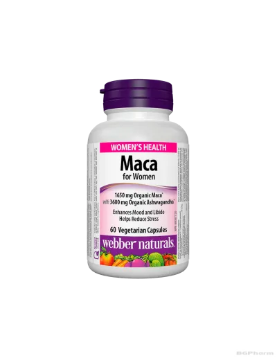 Мака за жени (есктракт) 1650мг х 60 капсули Webber Naturals | Maca for Women