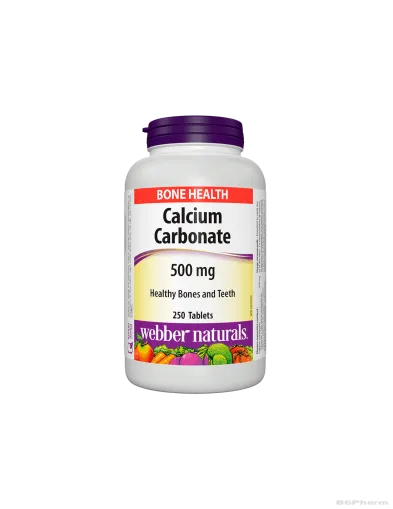 Калций карбонат 500мг х 250 таблетки Webber Naturals |Calcium Carbonate