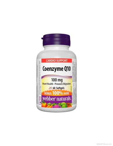 Коензим Q10 100мг х 60 капсули Webber Naturals | Coenzyme Q10