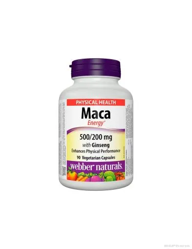 Maca Energy Мака + Корейски женшен х 90 капсули Webber Naturals | Maca + Ginseng
