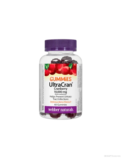 UltraCran Червена боровинка х 60 желирани таблетки Webber Naturals | Cranberry 10000mg