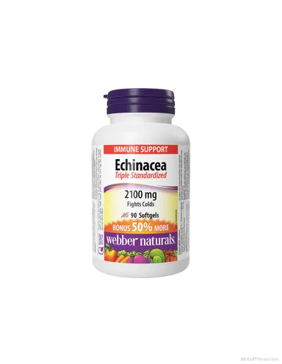Ехинацея (тройно стандартизиран екстракт) 2100мг х 90  капсули Webber Naturals