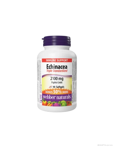 Ехинацея (тройно стандартизиран екстракт) 2100мг х 90 капсули Webber Naturals