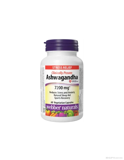 Ашваганда 600мг х 60 капсули Webber Naturals | Ashwagandha Extract 7200mg