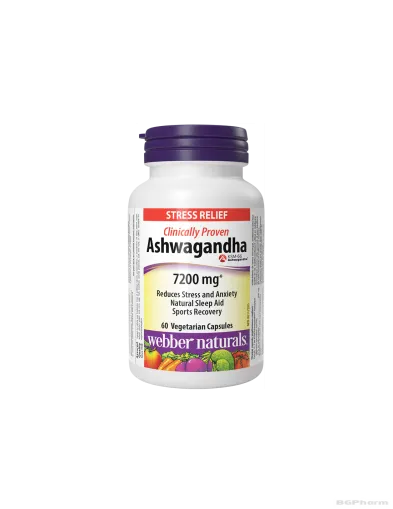 Ашваганда 600мг х 60 капсули Webber Naturals | Ashwagandha Extract 7200mg