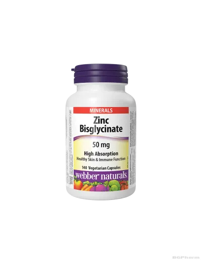 Цинк бисглицинат ( хелатиран) 50 mg х 140 капсули Webber Naturals | Zinc Chelate