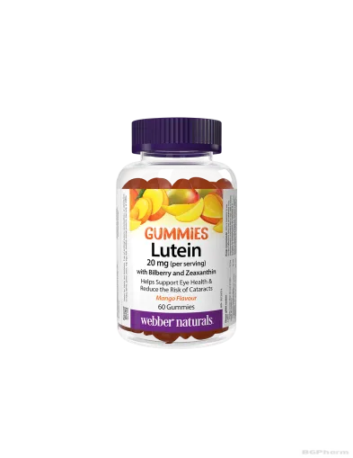 Лутеин + черна боровинка и зеаксантин х 60 желирани таблетки Webber Naturals