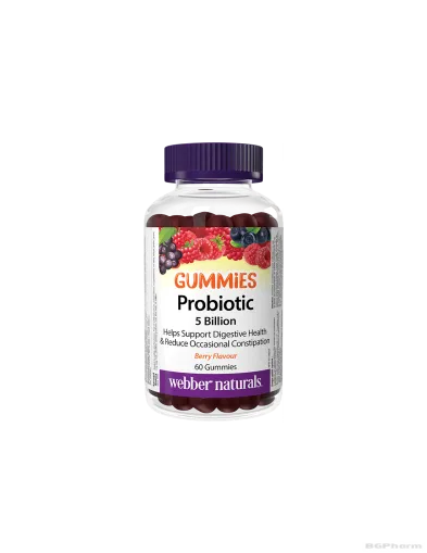 Пробиотик 5 млрд. х 60 желирани таблетки (горски плодове) Webber Naturals