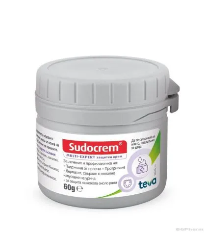 СУДОКРЕМ МУЛТИ-ЕКСПЕРТ антисептичен крем при подсичане х 60гр | SUDOCREAM TEVA