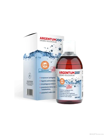 Колоидно сребро 100ppm Argentum200® х 500мл Aura Herbals  (почистване на кожата, против акне)