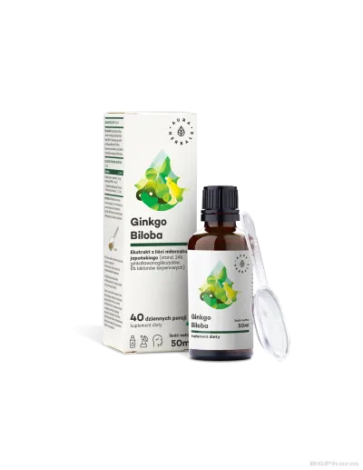 Гинко Билоба х 50мл течна формула Aura Herbals (памет, против шум в ушите, оросяване)