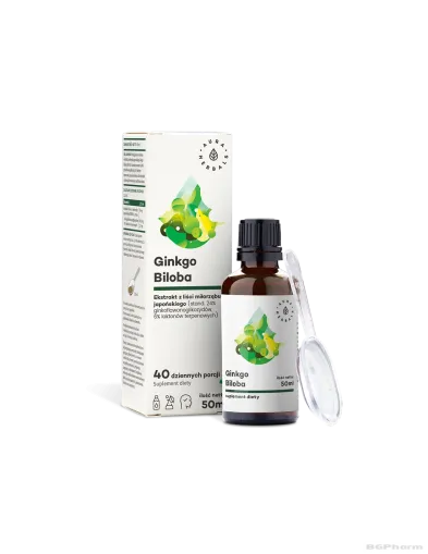 Гинко Билоба х 50мл течна формула Aura Herbals (памет, против шум в ушите, оросяване)