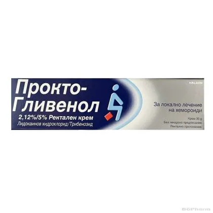ПРОКТО-ГЛИВЕНОЛ 2,12%/5% крем при хемороиди х 30гр GLAXO