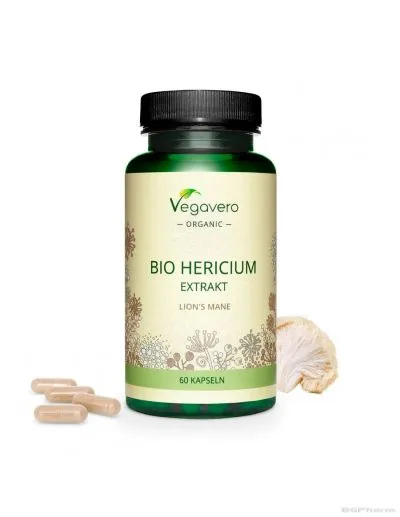 Hericium Bio Extrakt/ Херициум (Лъвска грива) БИО екстракт, 60 капсули, 100 % Vegan Vegavero