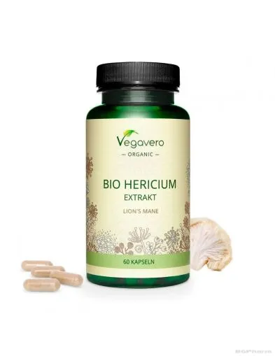 Hericium Bio Extrakt Херициум (Лъвска грива) БИО екстракт - 60 капсули, 100 % Vegan