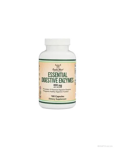 Храносмилателни ензими х 180 капсули Double Wood | Essential digestive enzymes