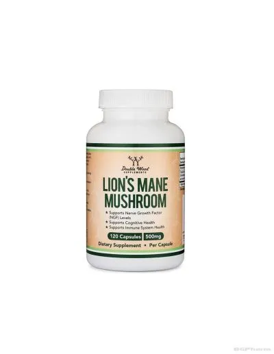 Лъвска грива есктракт х 120 капсули Double Wood | Lion’s Mane Mushroom