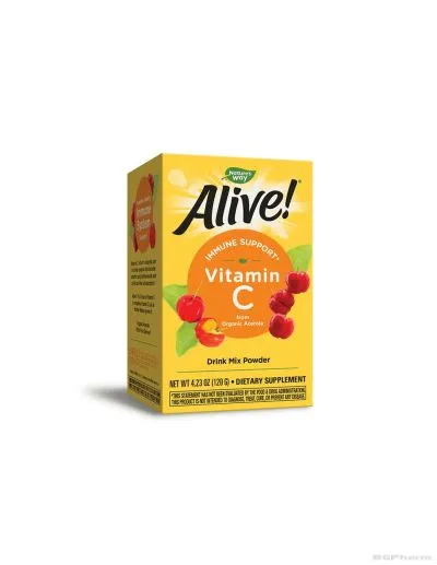Алайв Витамин Ц от плодове на прах х 120 гр Nature’s Way | Alive! Fruit Source Vitamin C