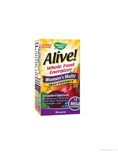 Алайв Мултивитамини за жени x 30 таблетки Nature’s Way | Alive Women's Multi Max Potency