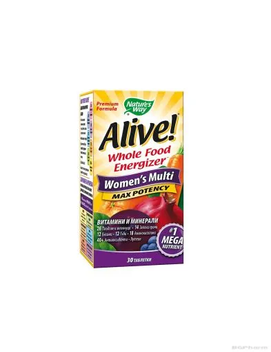 Алайв Мултивитамини за жени x 30 таблетки Nature’s Way | Alive Women's Multi Max Potency