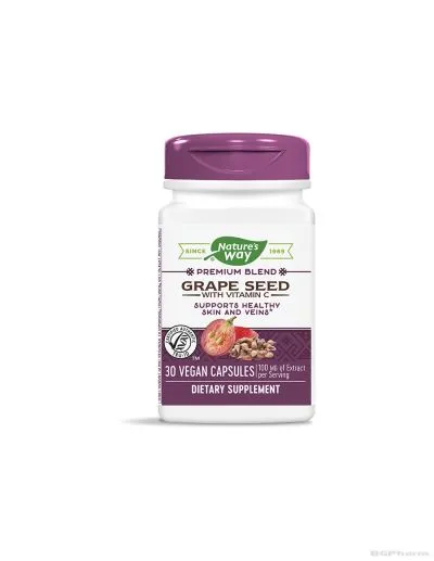 Гроздови семена екстракт + Витамин Ц х 30 капсули Nature’s Way | Grape Seed with Vitamin C