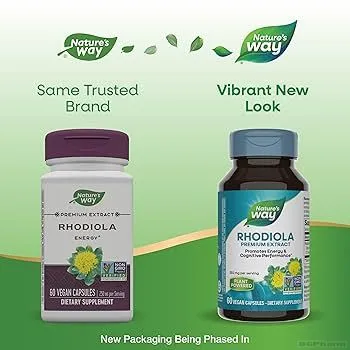 Родиола (Златен корен) премиум екстракт 250 мг х 60 капсули Nature's Way | Rhodiola