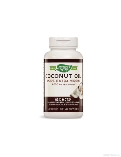 Кокосово масло органик 1000 мг х 120 софтгел капсули Nature’s Way | Coconut Oil 62% MCTs