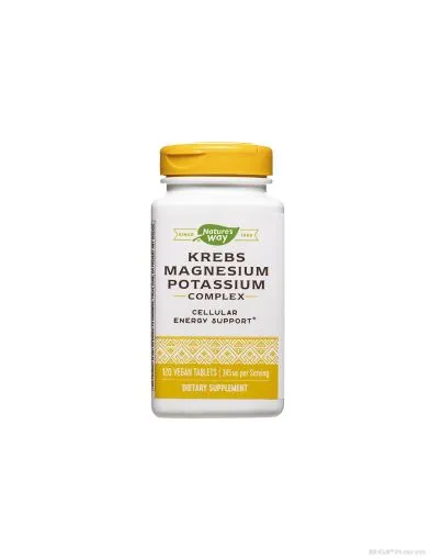 Магнезий и Калий (Биоактивен минерален комплекс) x 120 таблетки Nature's Way | Krebs Magnesium Potassium Complex