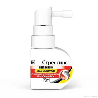 СТРЕПСИЛС ИНТЕНЗИВ Спрей за гърло мед и лимон х 15мл | STREPSILS INTENSIVE Reckitt Benckiser Healthcare